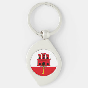 Gibraltar Flag Key Ring