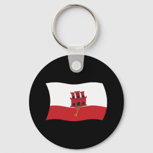 Gibraltar Flag Keychain