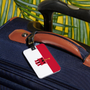 Gibraltar flag luggage tag