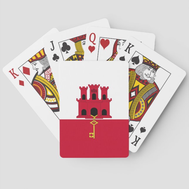 Gibraltar flag playing cards (Back)