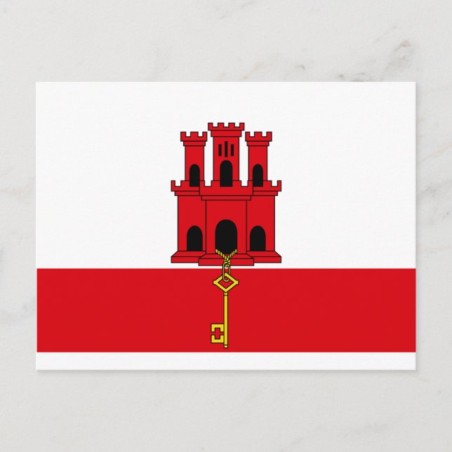 Gibraltar Flag Postcard (Front)