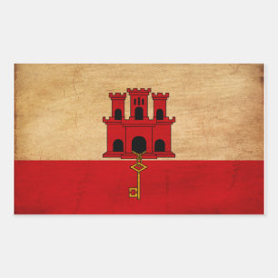 Gibraltar Flag Rectangular Sticker