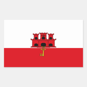 Gibraltar Flag Rectangular Sticker