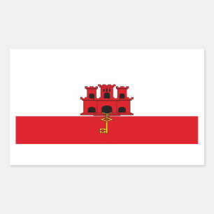 Gibraltar Flag Rectangular Sticker
