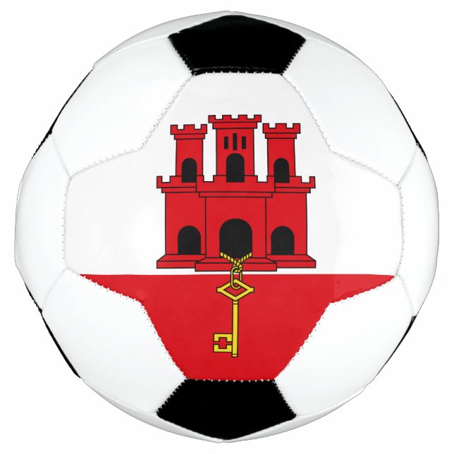 Gibraltar Flag Soccer Ball (Front)