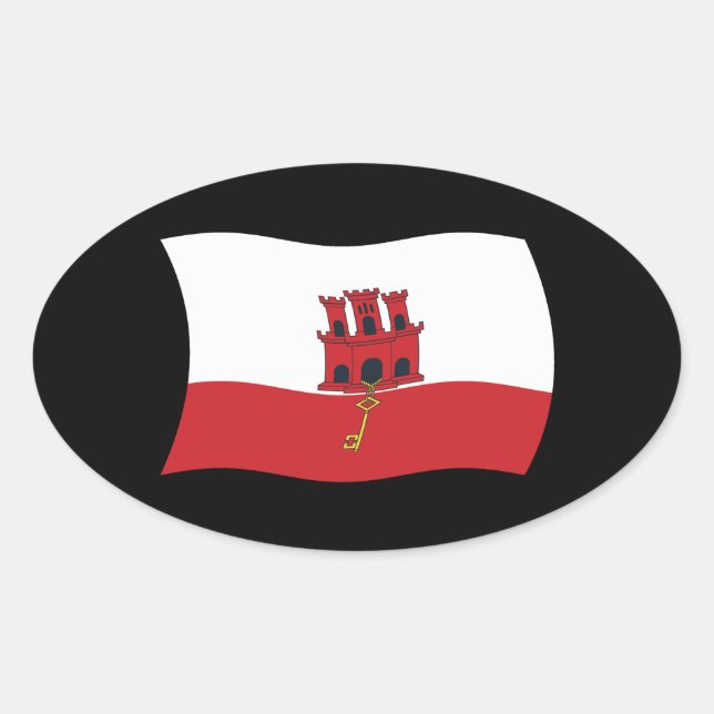 Gibraltar Flag Sticker (Front)