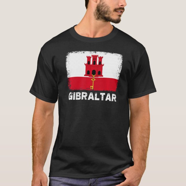 Gibraltar Flag  Support Gibraltarian People Women  T-Shirt (Front)