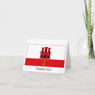 Gibraltar Flag Thank You Card