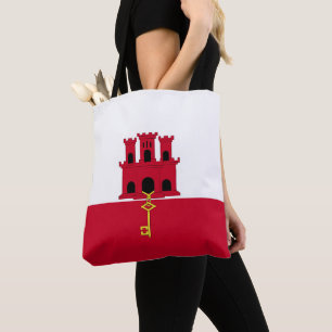 Gibraltar flag tote bag