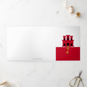 Gibraltar flag Tri-Fold card