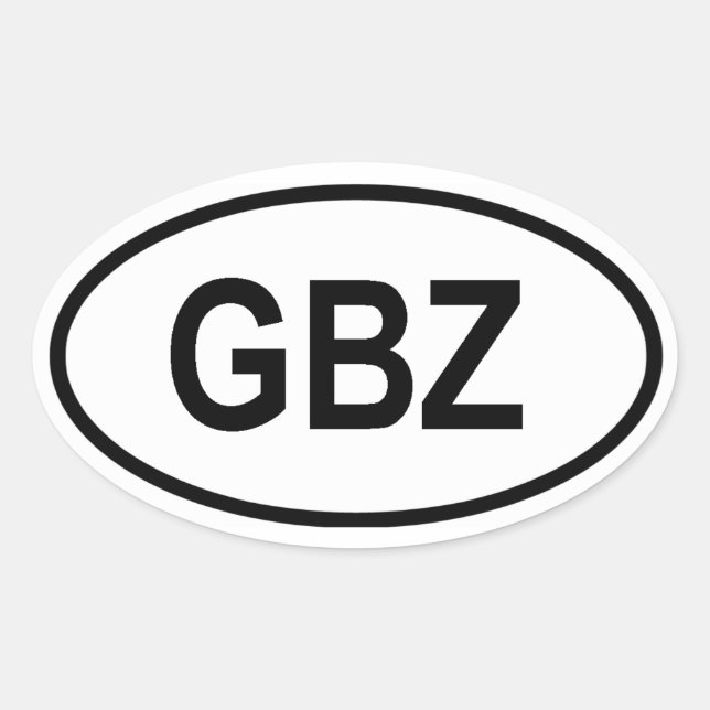 Gibraltar "GBZ" Oval Sticker (Front)