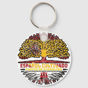 Gibraltar Gibraltarian Spain Spanish Tree Roots Key Ring