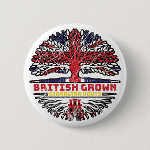 Gibraltar Gibraltarian Uk United Kingdom British 6 Cm Round Badge