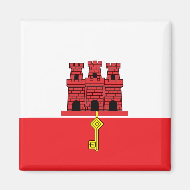 Gibraltar High quality Flag Magnet (Front)