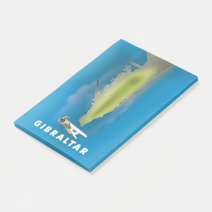 Gibraltar Map Post-it Notes
