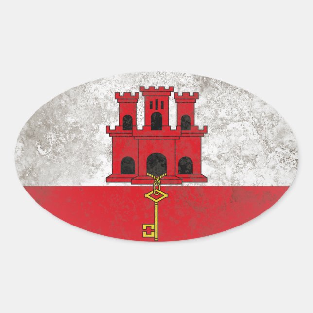 Gibraltar Oval Sticker (Front)