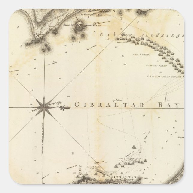 Gibraltar Square Sticker (Front)