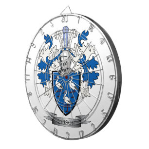 Gibson Family Crest Coat of Arms Dartboard