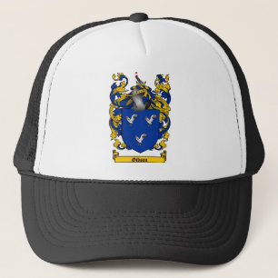 GIBSON FAMILY CREST -  GIBSON COAT OF ARMS TRUCKER HAT