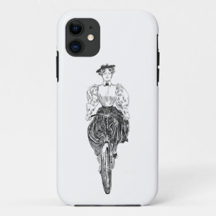 Gibson Girl Bicycling Woman iPhone Case