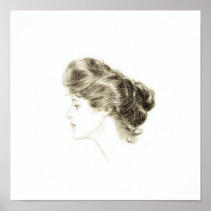 Gibson Girl Profile Poster