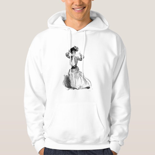 Gibson Girl With Hat, 1904 Hoodie (Front)