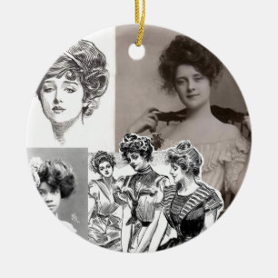 gibson girls ceramic tree decoration