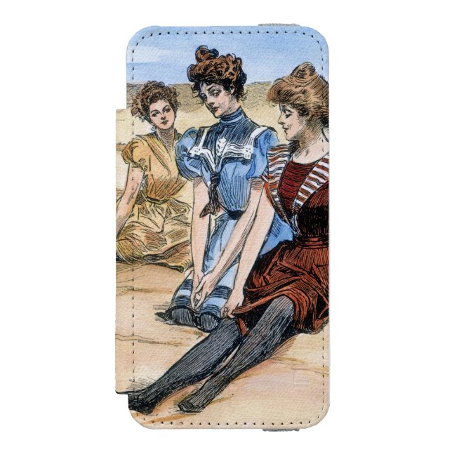 Gibson Girls On The Beach, 1900 Incipio iPhone Wallet Case (Folio Front)