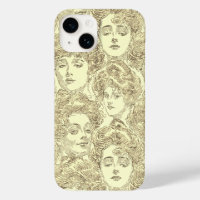 Gibson girls victorian illustration sepia gold 