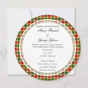 Gibson Scottish Wedding Round Invitation