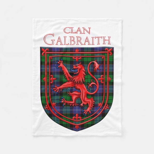 Gibson Tartan Scottish Plaid Lion Rampant Fleece Blanket (Front)