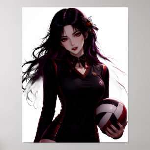 Gidagi fitness Anime Volleyball Girl Halloween. Poster