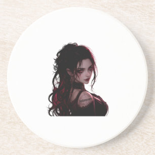 GIDAGI Fitness Dark Anime Girl Coaster- Halloween Coaster