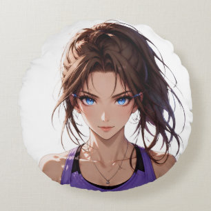 GIDAGI Fitness - Manga Gym style Tee Round Cushion