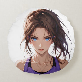 GIDAGI Fitness - Manga Gym style Tee Round Cushion