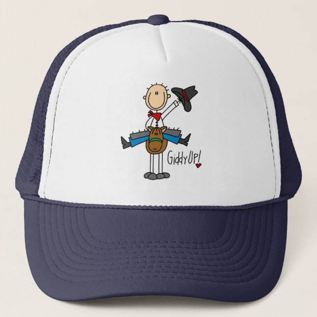Giddy Up! Cowboy Stick Figure Hat (Front)