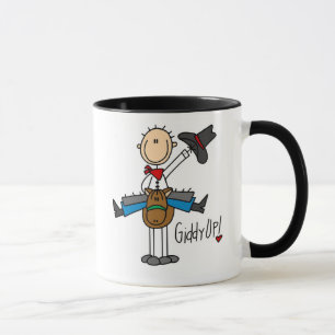 Giddy Up! Cowboy Stick Figure Mug