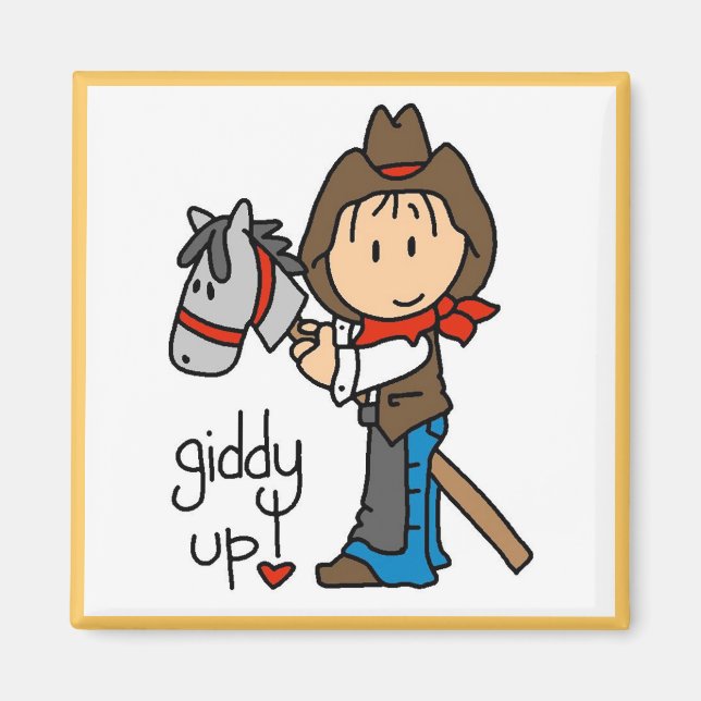 Giddy Up Cowboy T shirts and Gifts Magnet (Front)