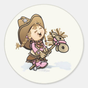 "Giddy up go!" Classic Round Sticker