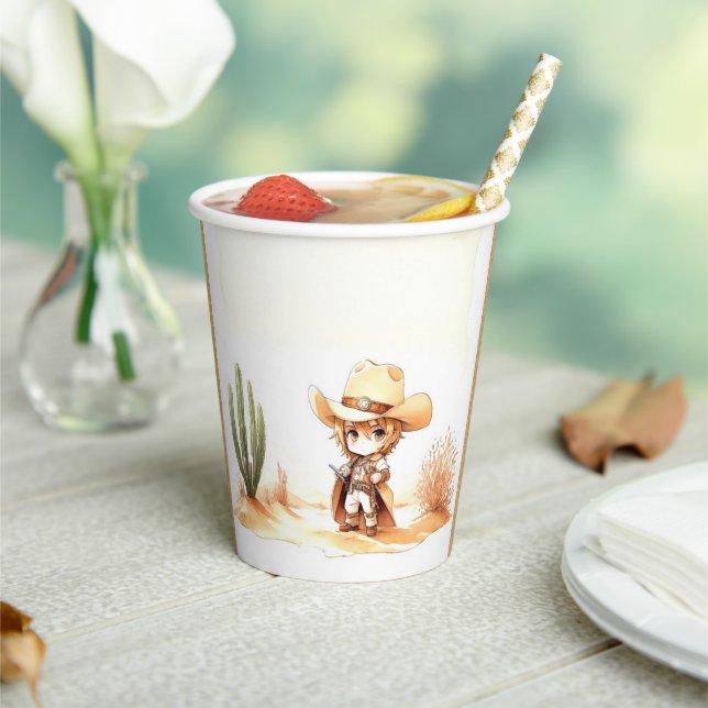 Giddy Up It's a Wild West Cowboy Baby Shower Paper Cups (Insitu)