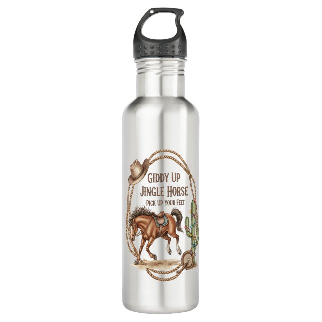 Giddy Up Jingle Horse 710 Ml Water Bottle (Front)