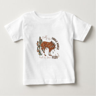Giddy Up Jingle Horses Pick Up Your Feet Christmas Baby T-Shirt