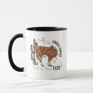 Giddy Up Jingle Horses Pick Up Your Feet Christmas Mug