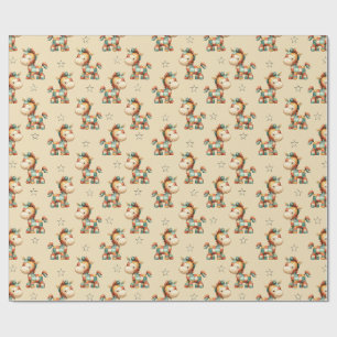 Giddy-Up Patchwork Pony Birthday Wrapping Paper