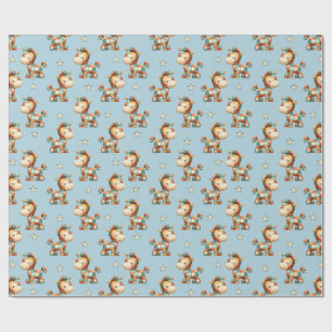 Giddy-Up Patchwork Pony Birthday Wrapping Paper