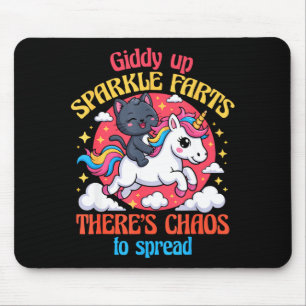 Giddy Up Sparkle Farts There's Chaos To Spread Cut Mouse Pad