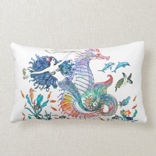 Giddy Yup Mermaid Lumbar Pillow ~ by Kat