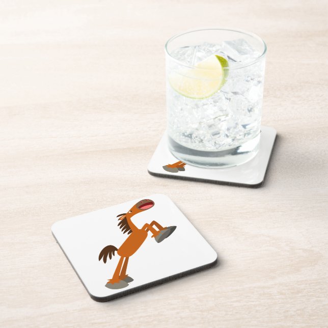 Giddyup, Horsey! Cartoon Horse Coasters Set (Right Side)