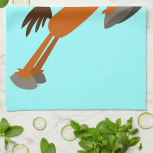 Giddyup, Horsey! Cartoon Horse Kitchen Towel