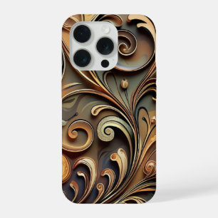 Gided Baroque Scrollwork iPhone 15 Pro Case